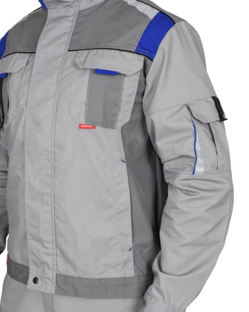 Куртка "СТАН" : св.серая со сред.-серым и васильковым (ЧЗ)