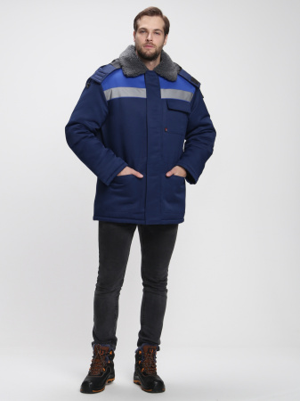 Куртка зимняя Квайл СОП (тк.Смесовая,210), т.синий/васильковый