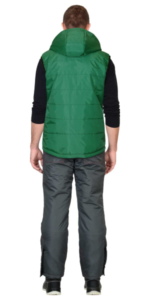 Жилет "ЗОДИАК" зеленый (на подкладке флис желтый) (Сработка) (ЧЗ) тк. Оксфорд