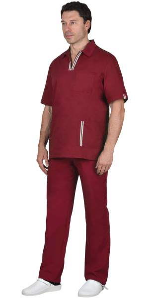 Костюм "ВИКТОР" мужской: куртка, брюки, бордовый