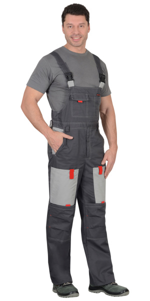 Костюм "ФАВОРИТ" летний: куртка, п/комб. тёмно-серый с серым  (тк. Орион) Сириус