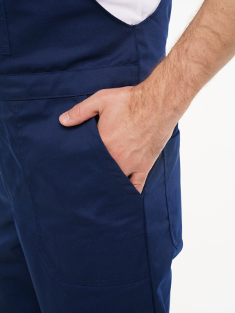 Полукомбинезон рабочий мужской №112 тёмно-синий с васильковым (ЧЗ)