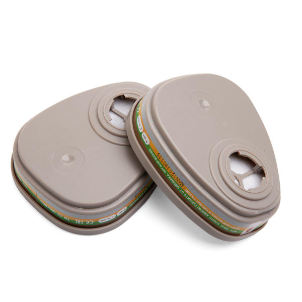 6541 Фильтр противогазовый Jeta Safety для защиты от органических, неорганических, кислых газов и аммиака класса А1Е1В1К1, в упаковке 2 шт