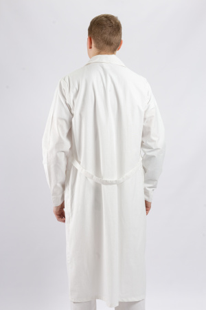 Халат рабочий мужской №200 отбеленный, ткань Бязь