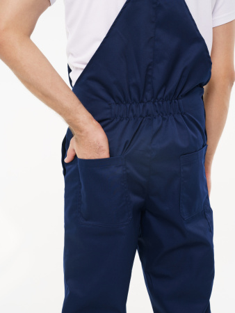 Полукомбинезон рабочий мужской №112 тёмно-синий с васильковым (ЧЗ)