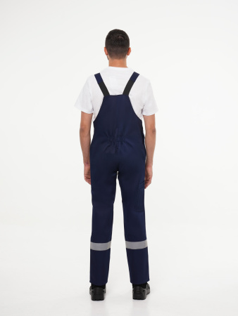 Костюм рабочий мужской №112 (куртка, полукомбинезон) тёмно-синий с васильковым (ЧЗ)