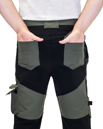 Костюм "ТРИТОН" куртка, брюки хаки с черным тк.Кошачий глаз (ЧЗ)