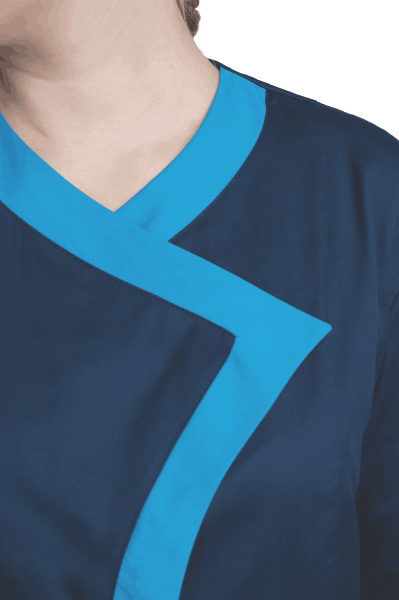 Халат САКУРА, т/синий-голубой Хал 872 Тиси, пл.120 г/м², женский (ЧЗ)