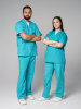 Костюм рабочий универсальный №104 (куртка, брюки) бирюза, ткань смесовая