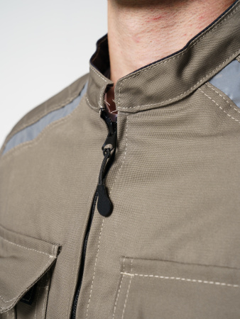 Куртка рабочая мужская №116 хаки, черный, ткань Канвас