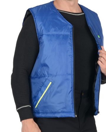 Жилет "КАССИР" утеплённый , васильковый (ЧЗ)