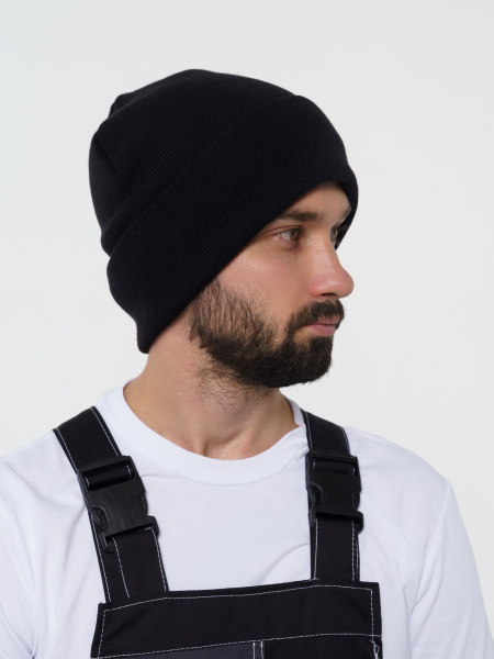 Шапка трикотажная с тинсулейтом черная