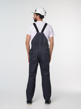 Полукомбинезон рабочий мужской №116 серый с черный, СОП, ткань Rodos