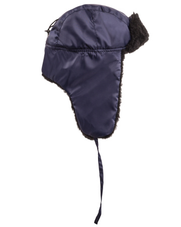 Шапка-ушанка "ЛЮКС" синяя (тк. Оксфорд)
