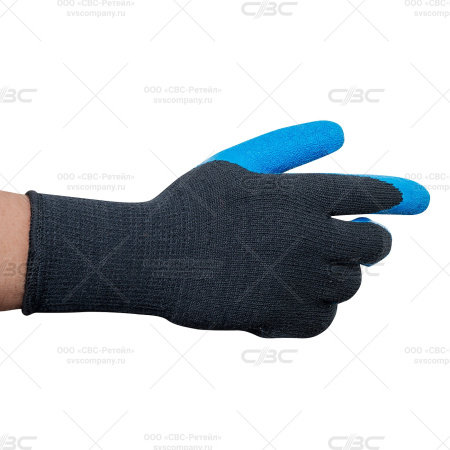 Перчатки хлопкополиэфир с рельефн покрыт из натур латек