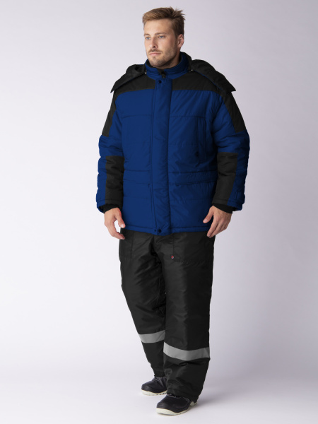Куртка зимняя Европа (тк.Дюспо), т.синий/черный (ЧЗ)