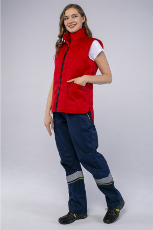 Жилет утепленный Универсальный (Смесовая, 210), красный