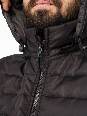 Жилетка мужская зимняя Кур713 цвет черный, ткань п/э