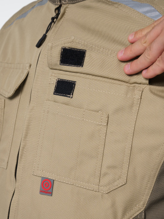 Куртка рабочая мужская №116 цвет бежевый, хаки,  ткань Канвас