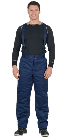 Брюки зимние универсальные (смесовая) тёмно-синие тк. Гретта (ЧЗ)