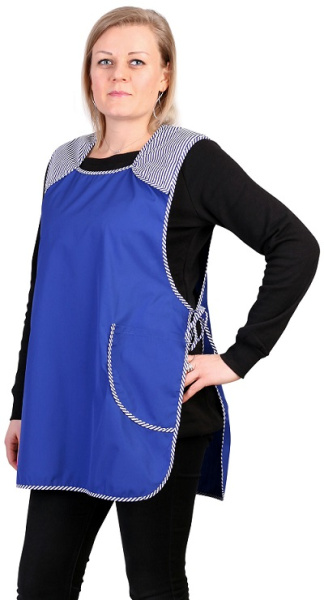 Фартук "СФЕРА" васильковый с полоской р. 80-100 (ЧЗ)