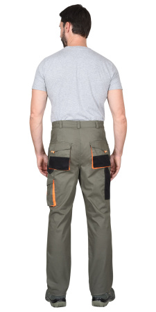 Брюки "МАНХЕТТЕН" оливковый с оранжевым и черным 