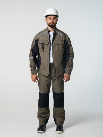 Брюки рабочие мужские №116 хаки, черный ткань Канвас СОП