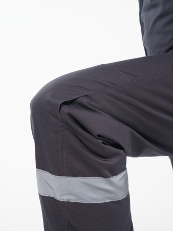 Полукомбинезон мужской зимний Пк703 ткань Твил, цвет темно-серый