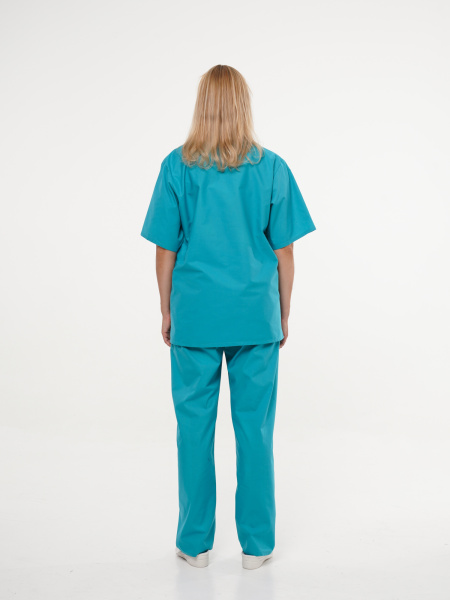 Костюм рабочий универсальный №104 (куртка, брюки) бирюза, ткань смесовая