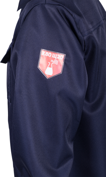 Костюм кислотостойкий летний, т.синий, Элегия С-154 ЮГ, пл. 240 г/м², (куртка, брюки) Кос 017 (ЧЗ)