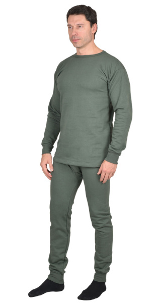 Белье х/б утепленное с начесом (олива) 240 г/м2