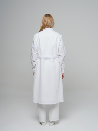 Халат рабочий женский №203 отбеленный, ткань ТИСИ