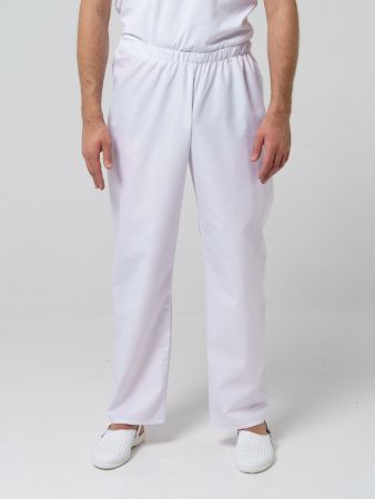 Брюки рабочие универсальная №105 белые, ткань Бязь