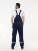Полукомбинезон рабочий мужской №112 тёмно-синий с васильковым (ЧЗ)
