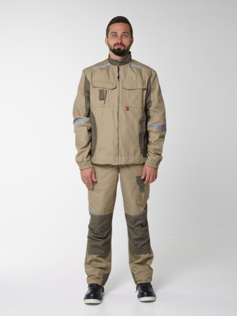 Брюки рабочие мужские №116 бежевый, хаки, СОП ткань Канвас