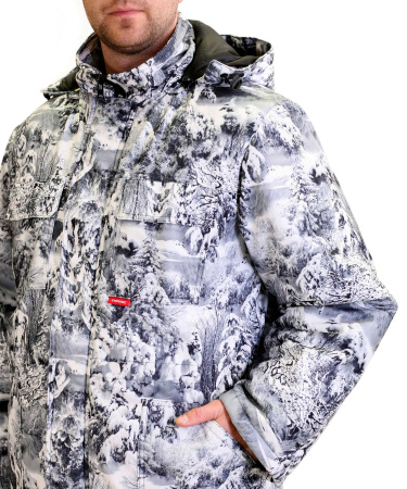 Костюм "Тайга" зимний: куртка, брюки. (тк.Алова) КМФ Белый лес