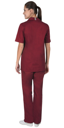 Костюм "ВИКТОРИЯ" женский: блуза, брюки, бордовый (ЧЗ)